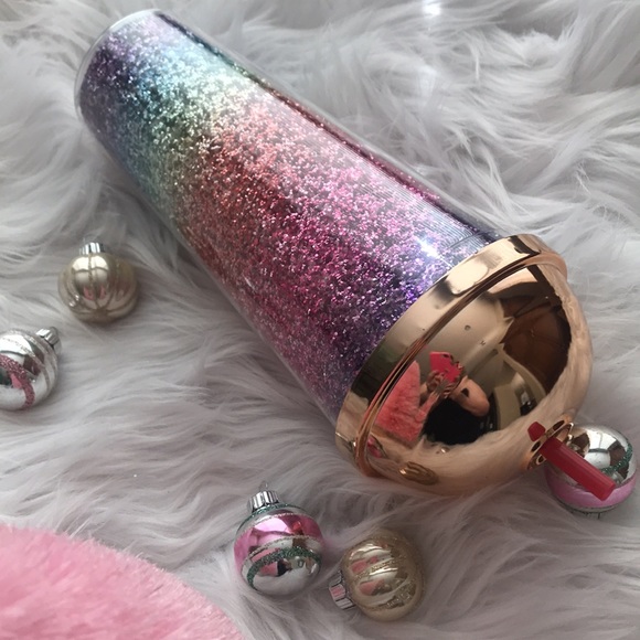 🎄Rainbow glitter tumbler with straw🌈🌈🌈 - Picture 5 of 6